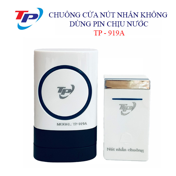 Chuông cửa không dây nút nhấn không dùng pin chịu nước IP67 TP-919A